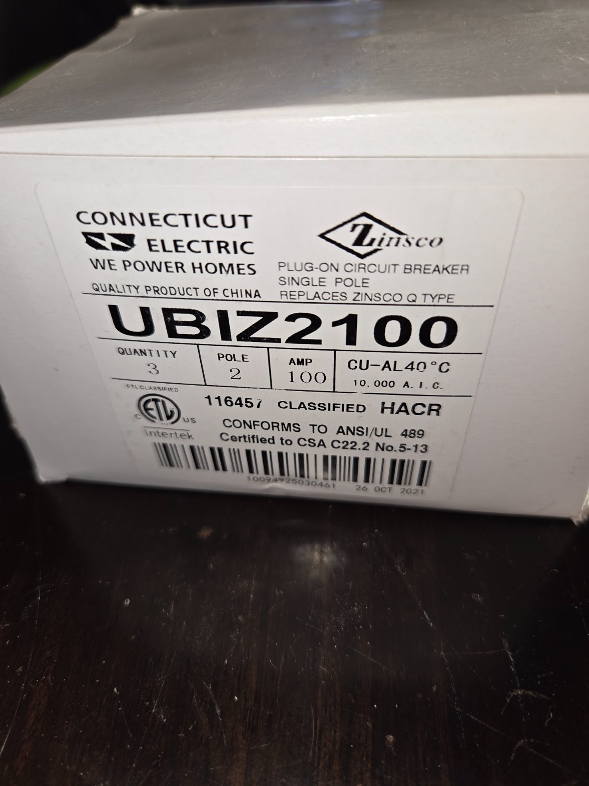 CONNECTICUT UBIZ2100 Circuit Breaker 3-pack CONNECTICUT UBIZ2100 Circuit Breaker 3-pack