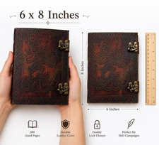 Vintage Genuine Leather Journal Lined Notebook Handmade Writing Diary Gift picture