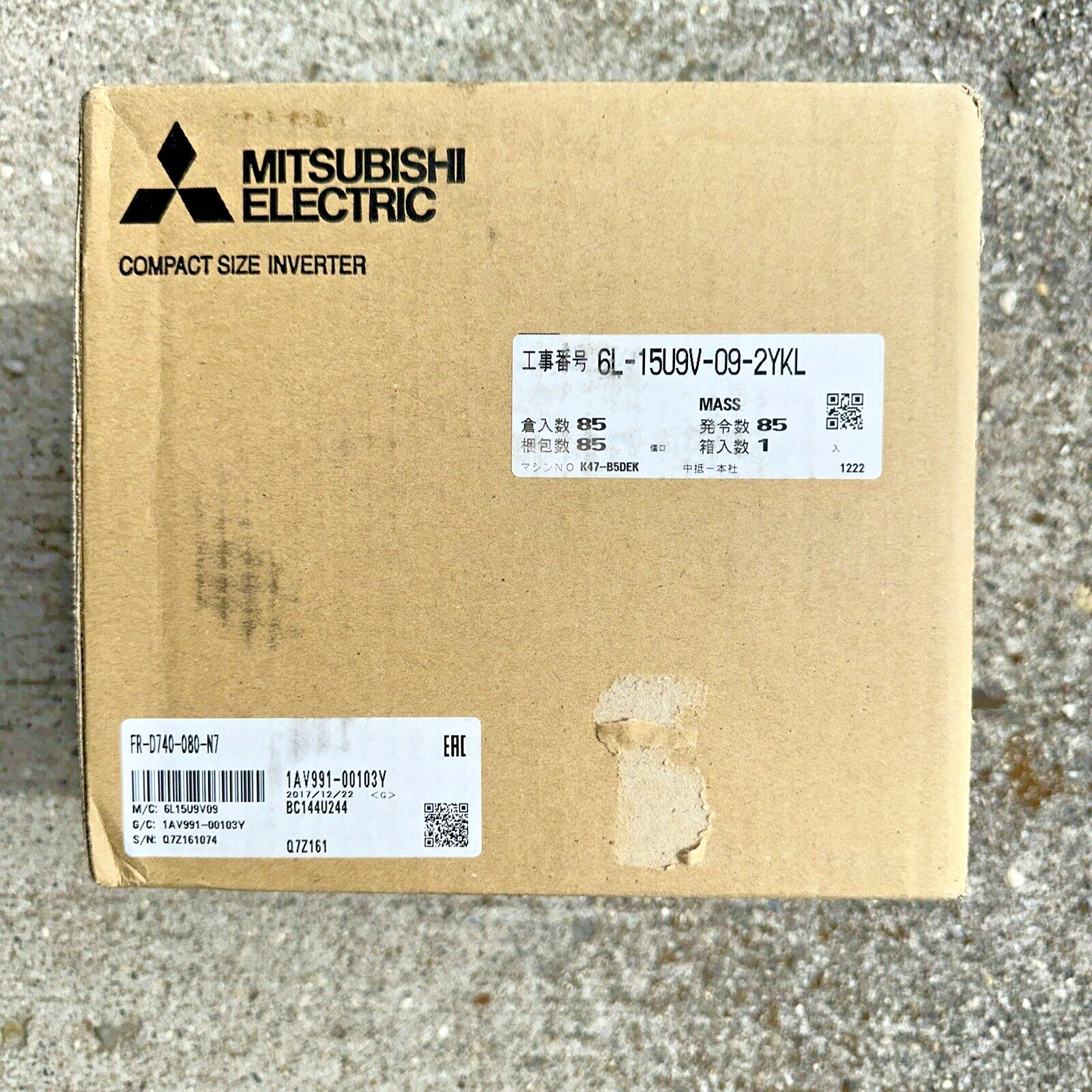 MITSUBISHI FR-D740-080-N7 Qty:1 Unit Box New MITSUBISHI FR-D740-080-N7 Qty:1 Unit Box New