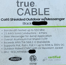 trueCable 23/4P F/UTP Shielded Aerial Cat6 Network Cable w/ Messenger CMX /50ft picture