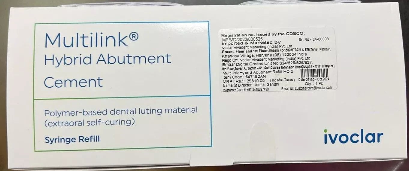 Ivoclar Vivadent Multilink Hybrid Abutment Bonding Composite Cement 9g 