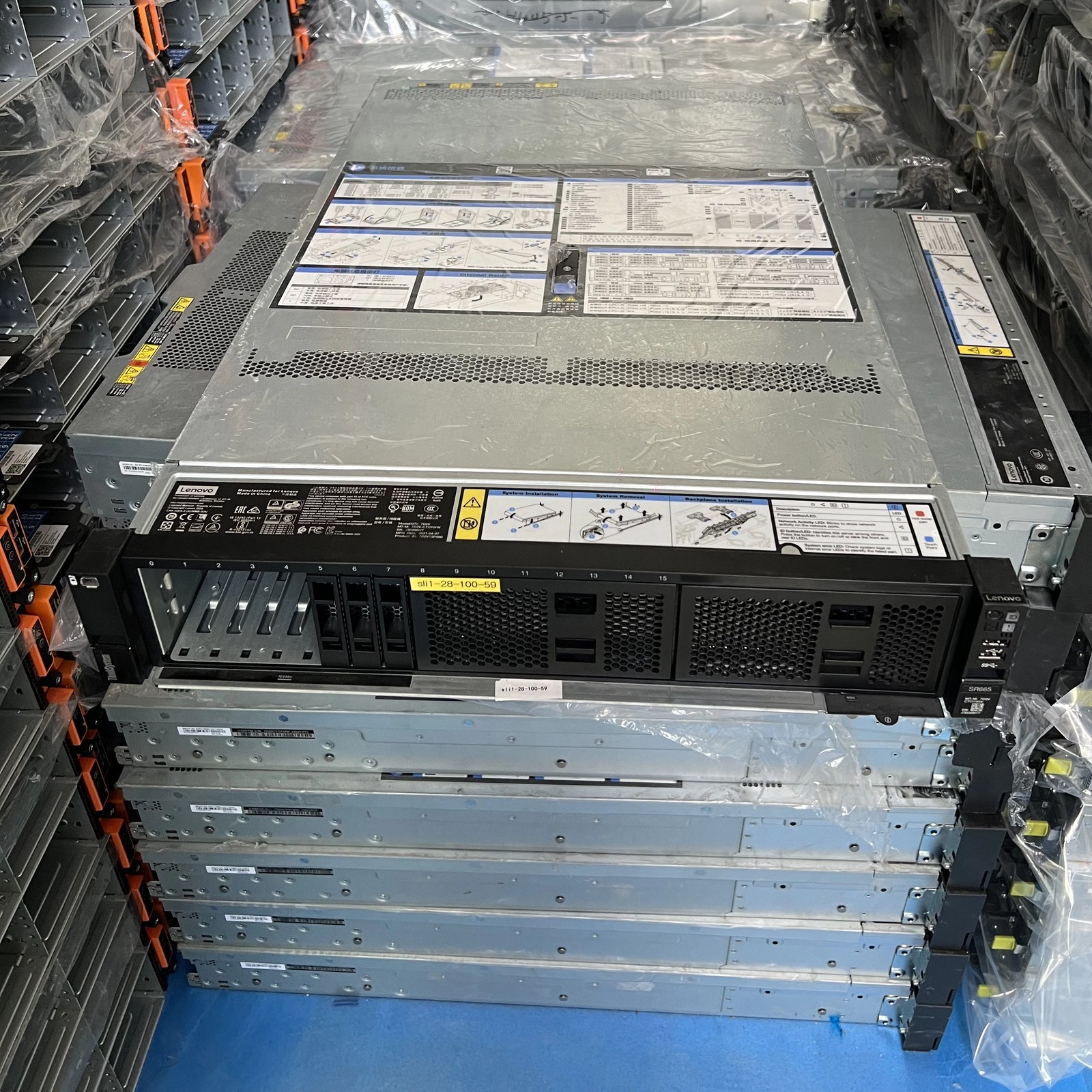 6 units Lenovo SR665 Server 8x NVME 2x1100W ,2x AMD 7V13 CPU , 1TB 2933MHz RAM 6 units Lenovo SR665 Server 8x NVME 2x1100W ,2x AMD 7V13 CPU , 1TB 2933MHz RAM
