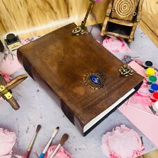 600 Page Large Book Of Shadows Leather Journal Morrigan grimoire Notebook Gift picture