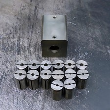 HARDINGE HDB-5 NUMBERED DRILL BUSHINGS LOT + FIXTURE - 5/8