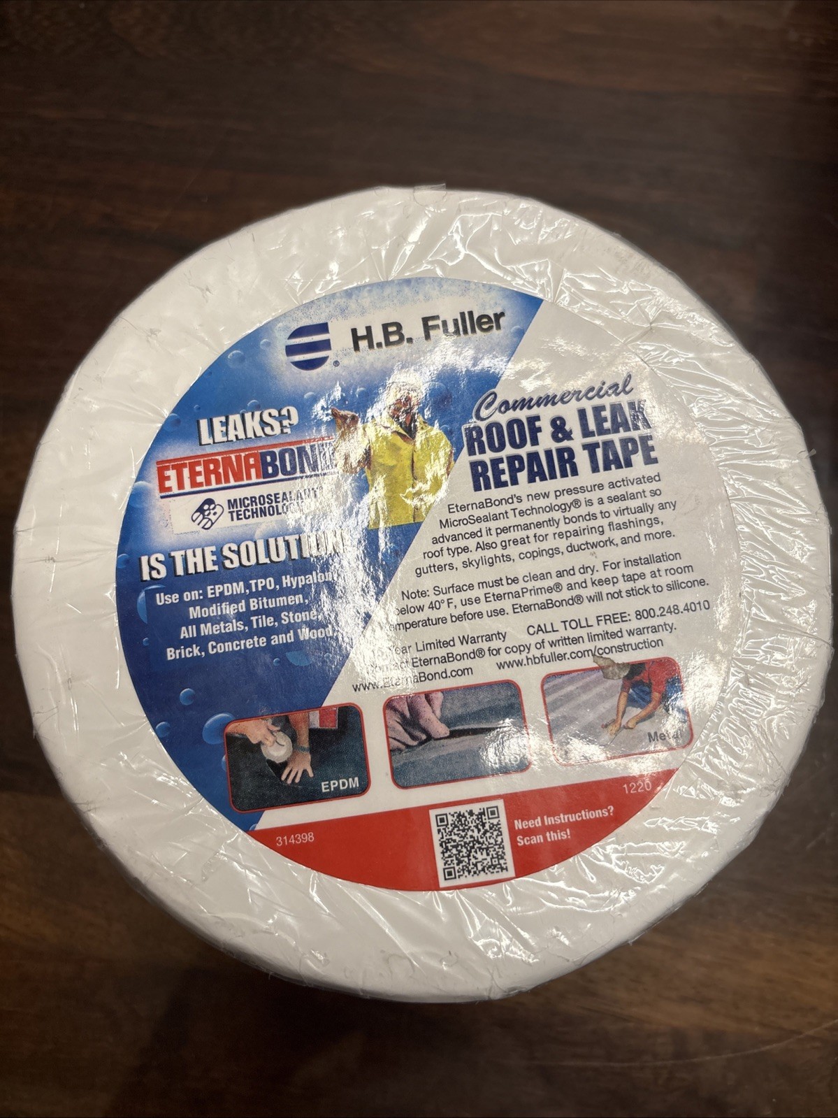 EternaBond H.B. Fuller Commercial Roof Leak Repair Tape MicroSealant EternaBond H.B. Fuller Commercial Roof Leak Repair Tape MicroSealant