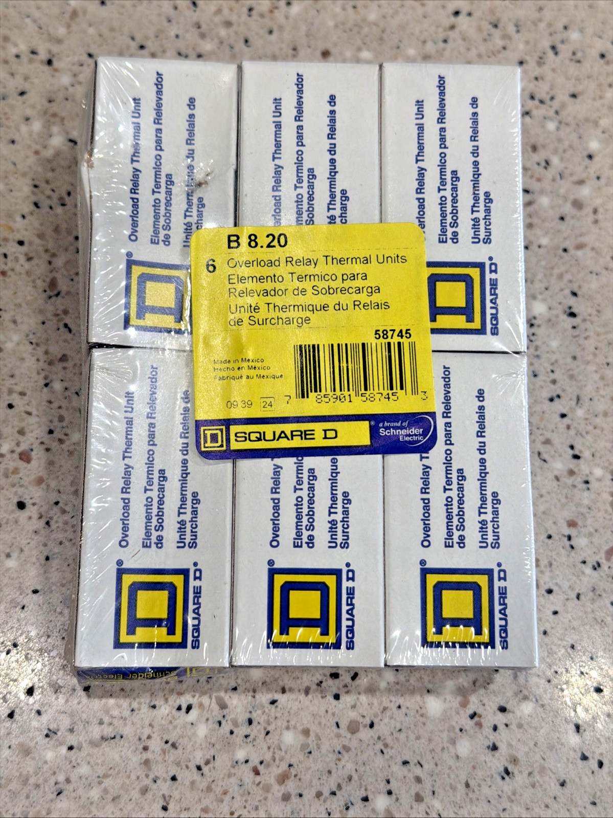 LOT OF 6 Square D B8.20 B 8.20 Alloy Thermal Unit for Overload Protection Relay LOT OF 6 Square D B8.20 B 8.20 Alloy Thermal Unit for Overload Protection Relay
