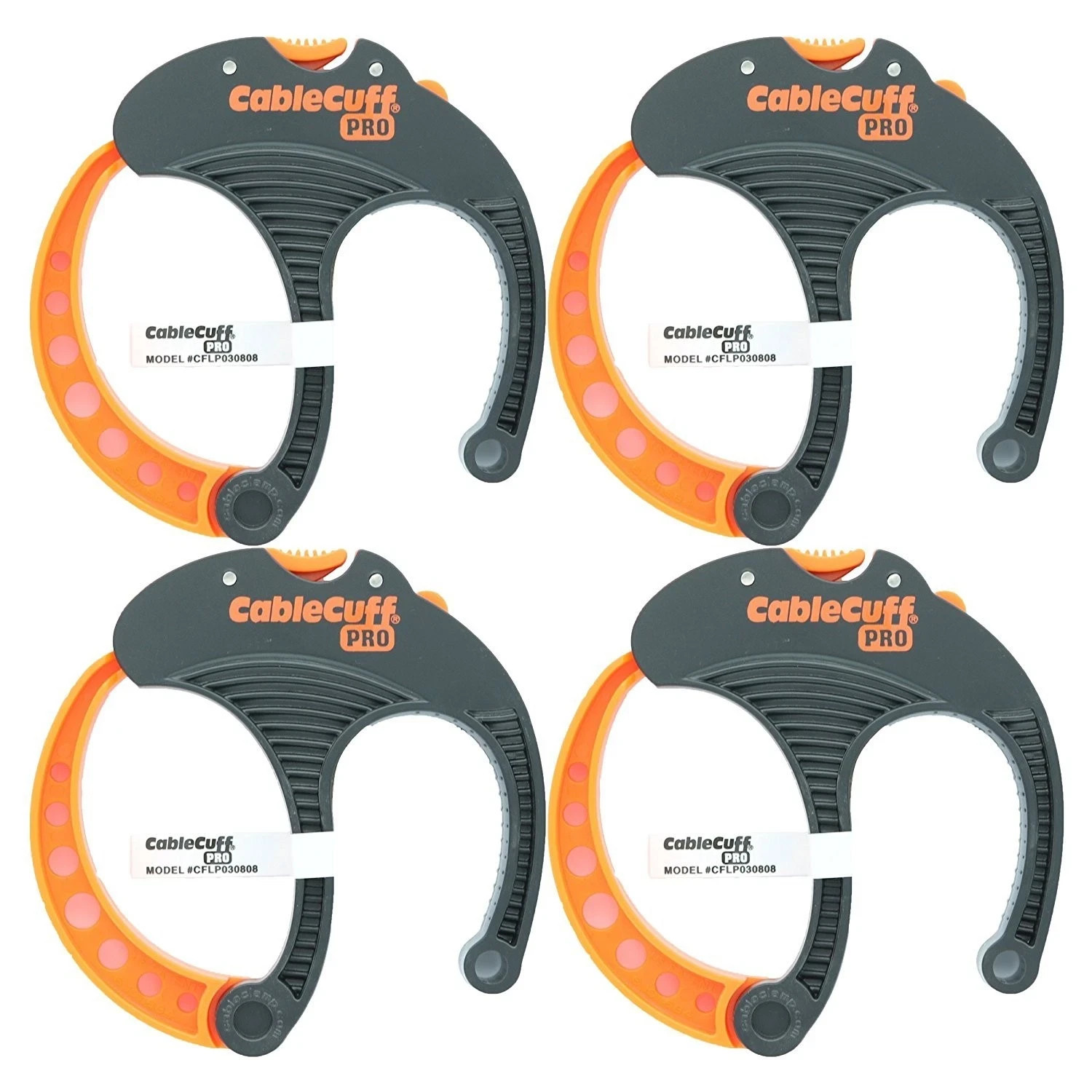 Cable Cuff PRO (4 Pack: 4x Large 3 Inch Diameter) Adjustable, Reusable, Cable Ti
