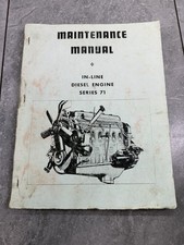 1959 Detroit Diesel In-Line Engine Series 71 Maintenance Manual OEM picture