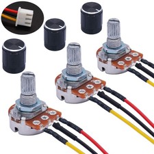 TWTADE 3PCS 5K Ohm Linear Taper Rotary Potentiometer WH148 B5K 3 Pin picture