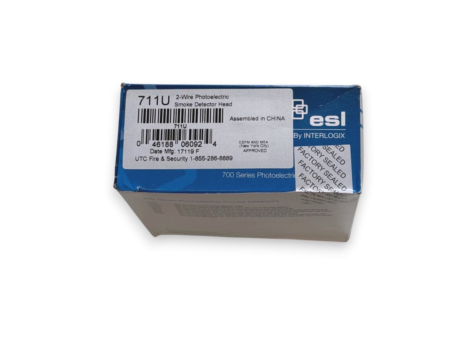 ESL/GE/Interlogix 711U Fire Alarm Smoke Detector (NEW IN BOX) ESL/GE/Interlogix 711U Fire Alarm Smoke Detector (NEW IN BOX)