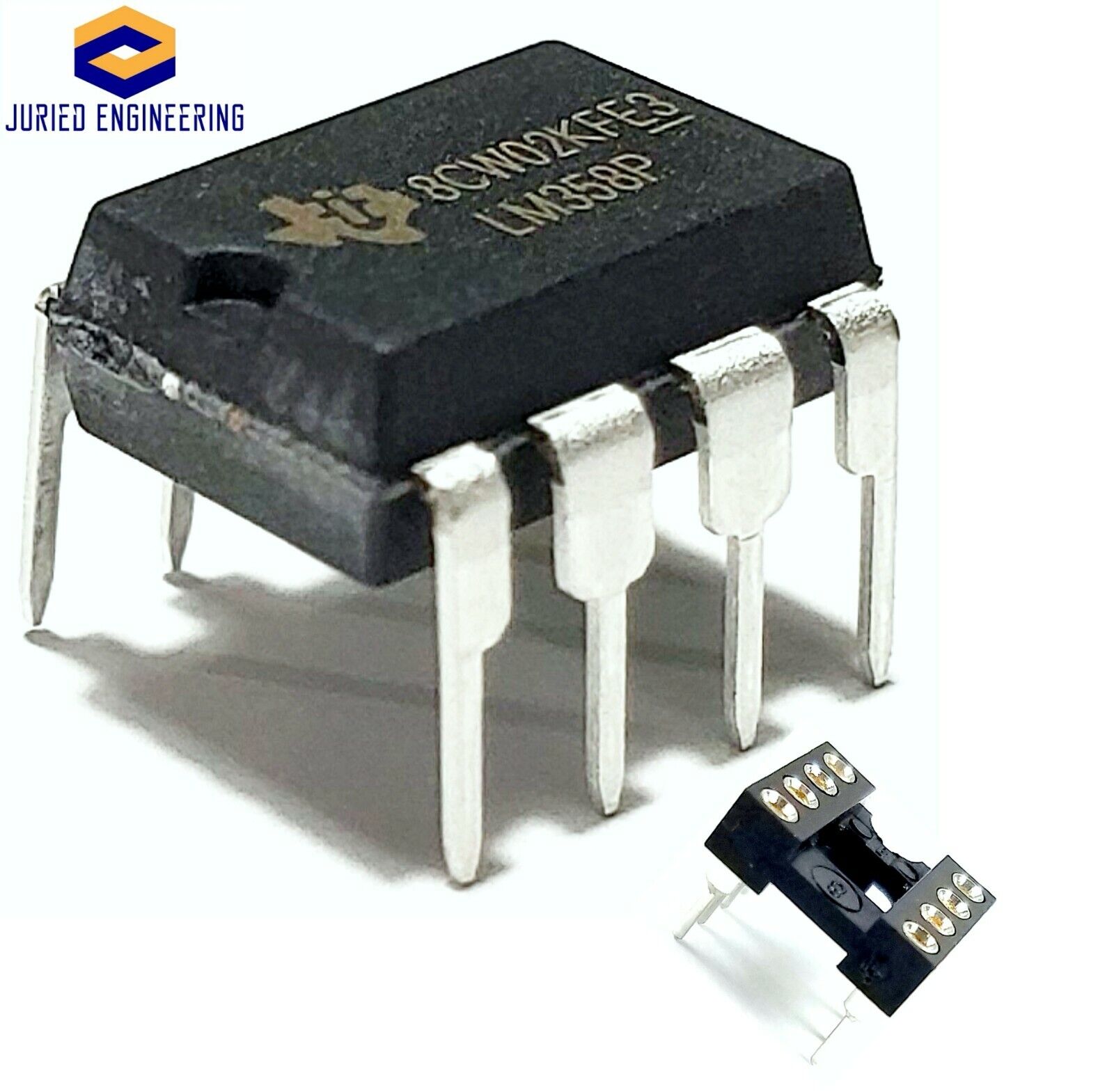 5PCS LM358P LM358 Dual Operational Amplifier and Machined Sockets DIP-8 IC