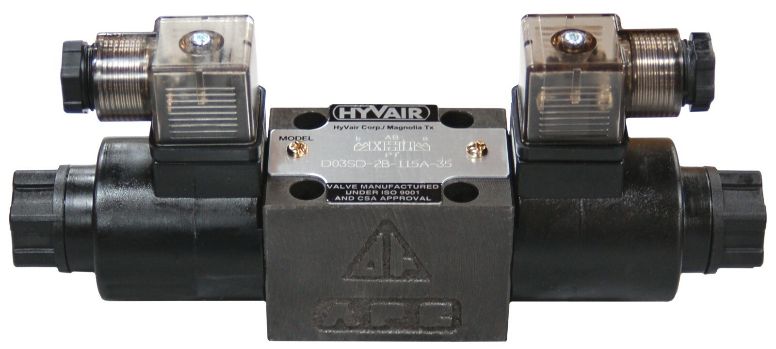 HYVAIR D03 VALVE D03SD-2B-24D-35 DOUBLE SOLENOID DIRECTIONAL VALVE HYVAIR D03 VALVE D03SD-2B-24D-35 DOUBLE SOLENOID DIRECTIONAL VALVE