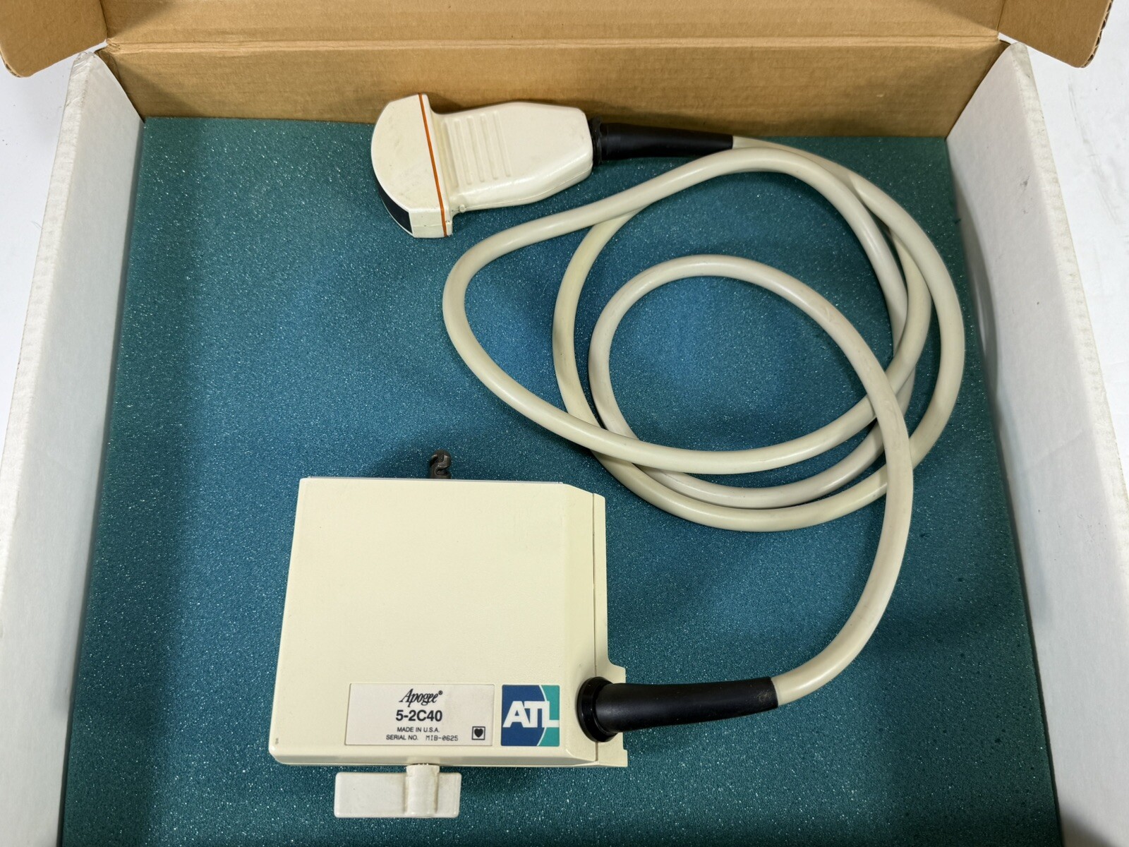 Apogee ATL 5-2 C40 40mm Convex Array Ultrasound Probe Scanhead Apogee ATL 5-2 C40 40mm Convex Array Ultrasound Probe Scanhead