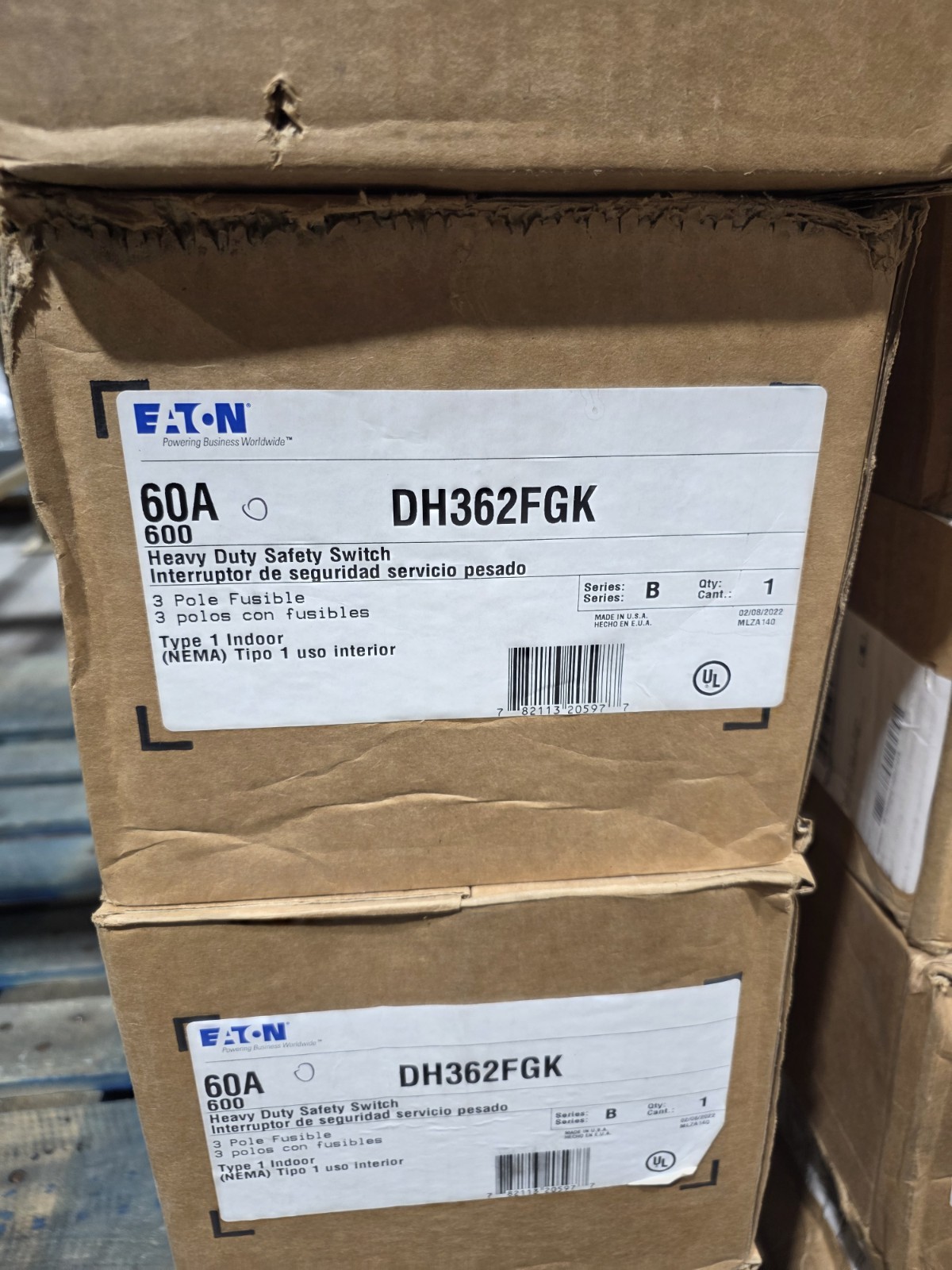 DH362FGK EATON NEW IN BOXES (12 AVAILABLE) DH362FGK EATON NEW IN BOXES (12 AVAILABLE)