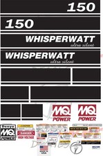 Fits Multiquip WhisperWatt DCA-150 Generator Laminated Decal Kit ULTRA SILENT picture