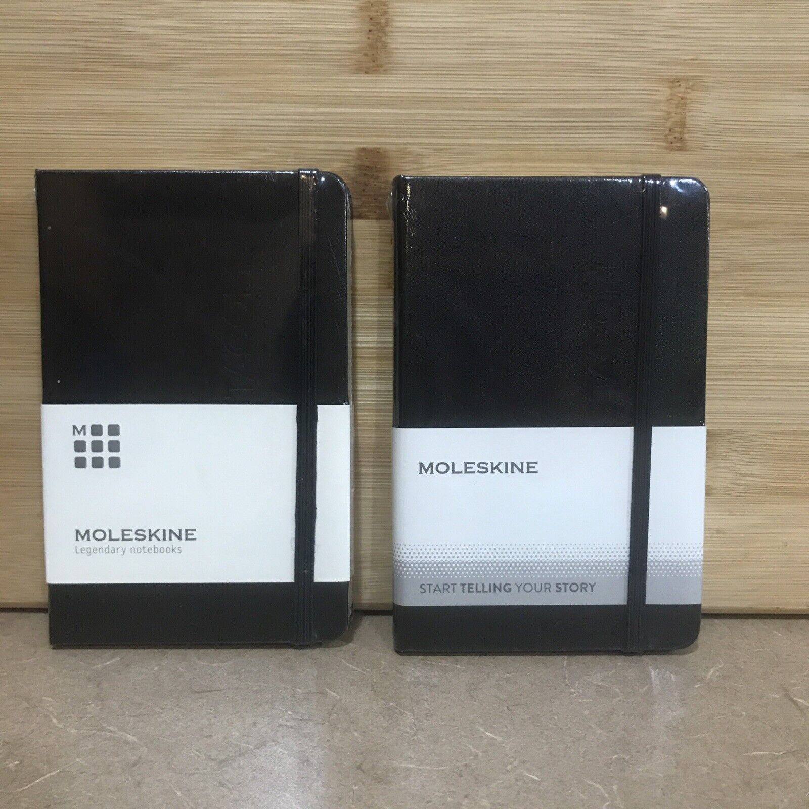 2 Lot New Sealed Moleskin  Black Small Mini Notebook 3.5x5.5 Ruled Pages