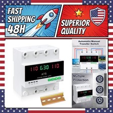 MARSTEK 63A 110V Automatic Manual Transfer Switch DIN Rail Generator Backup picture