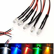 5-Colors Single LED Bulb Indicator Light Attached Pre-Wired Bright 9-12V DC 5mm picture