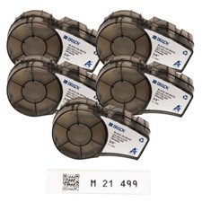 BDY 110895 M21-750-499 Nylon Cloth Label Cartridge, BLK/WHT, 5 pack,  picture