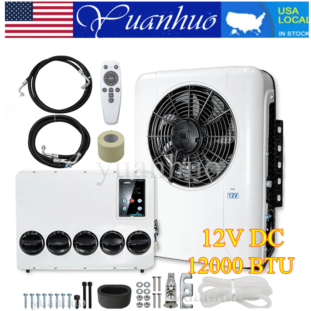 12V 12000BTU Truck Mini Split Air Conditioner AC For Semi Trucks Bus RV Caravan 12V 12000BTU Truck Mini Split Air Conditioner AC For Semi Trucks Bus RV Caravan