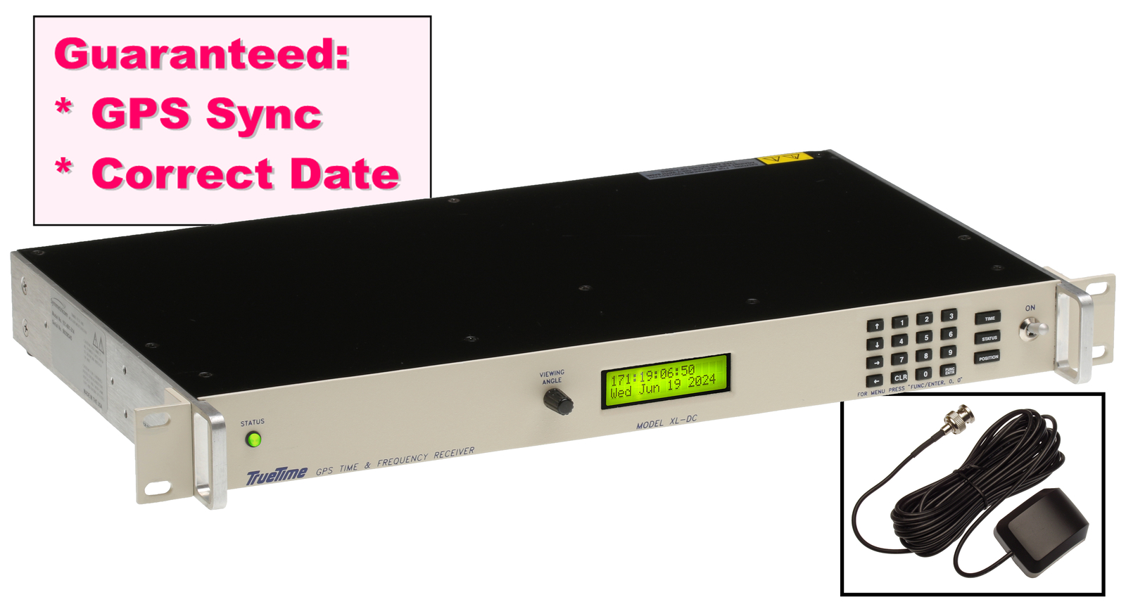 TrueTime Symmetricom XL-DC GPS Disciplined 10MHz Oscillator IRIG-B Timecode LCD TrueTime Symmetricom XL-DC GPS Disciplined 10MHz Oscillator IRIG-B Timecode LCD