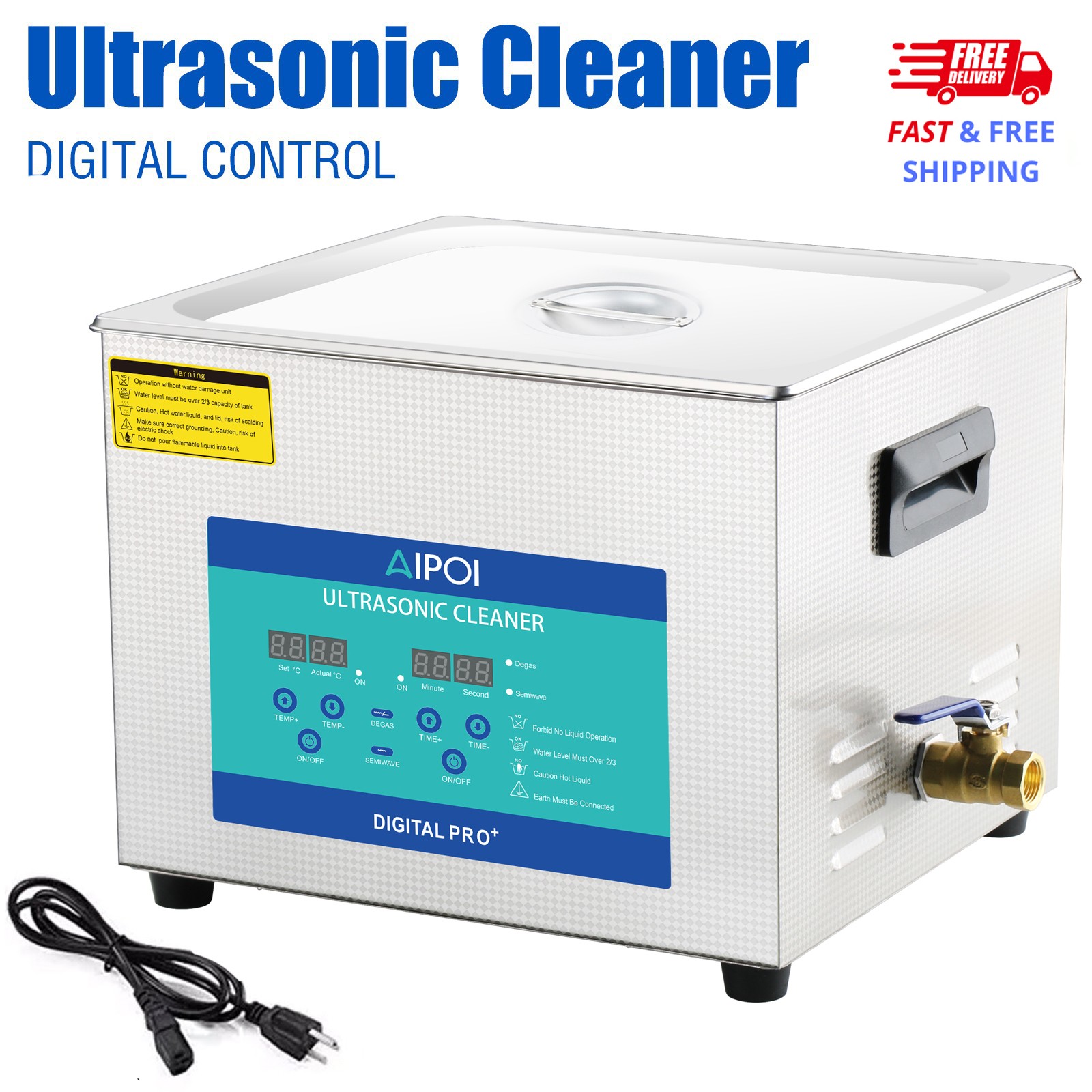 AIPOI 10L Ultrasonic Cleaner with Timer Heating Machine Digital Sonic Cleaner AIPOI 10L Ultrasonic Cleaner with Timer Heating Machine Digital Sonic Cleaner