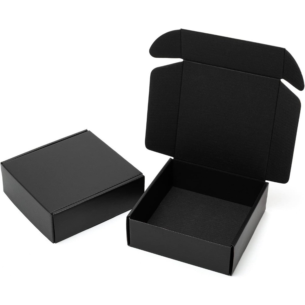 25 Pack Black Mailer Boxes 6x6x2 25 Pack Black Mailer Boxes 6x6x2