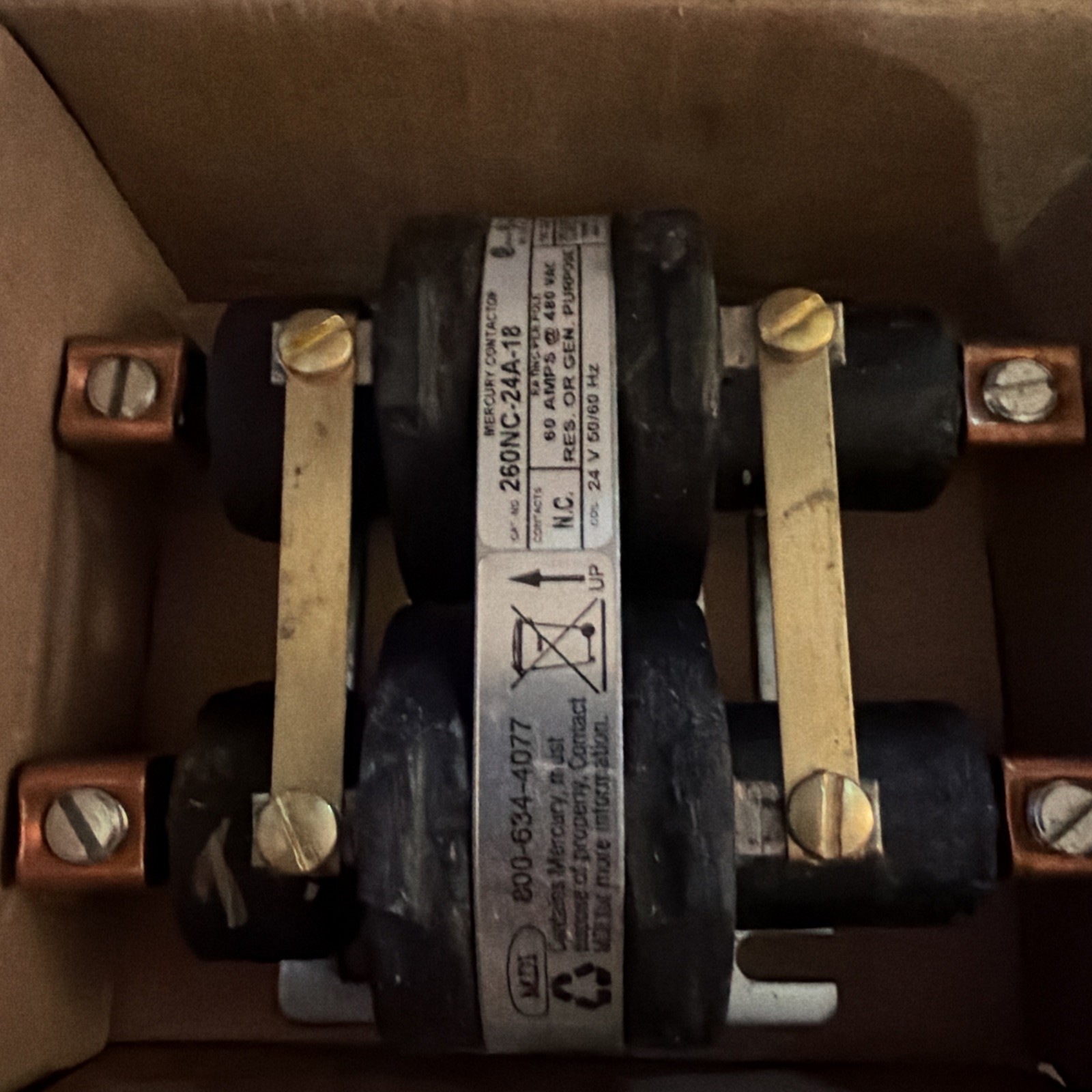 New MDI 260NC-24A-18 Mercury Displacement Contactor Relay 2-Pole 60A 24VAC New MDI 260NC-24A-18 Mercury Displacement Contactor Relay 2-Pole 60A 24VAC