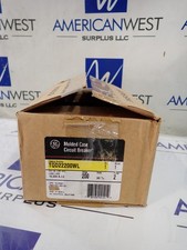 New GE TQD22200 TQD22200WL 2p 200 amp 120/240v Circuit Breaker w/ Lugs picture