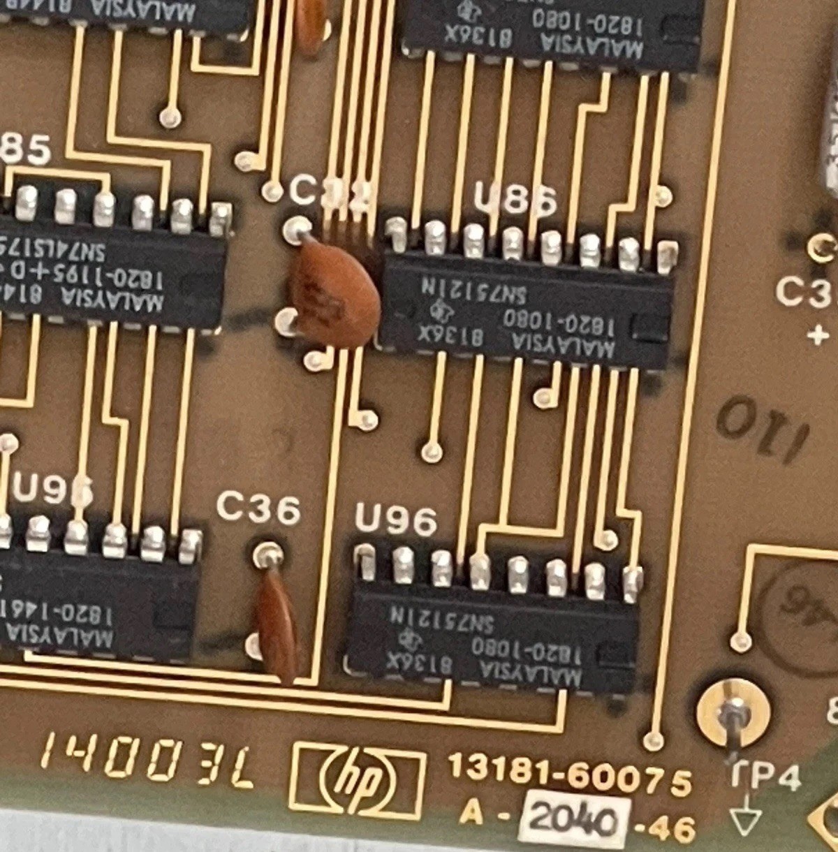 Vintage HP 13181-60075 Mag Tape 2 Data Interface Circuit Board PCA Untested Vintage HP 13181-60075 Mag Tape 2 Data Interface Circuit Board PCA Untested