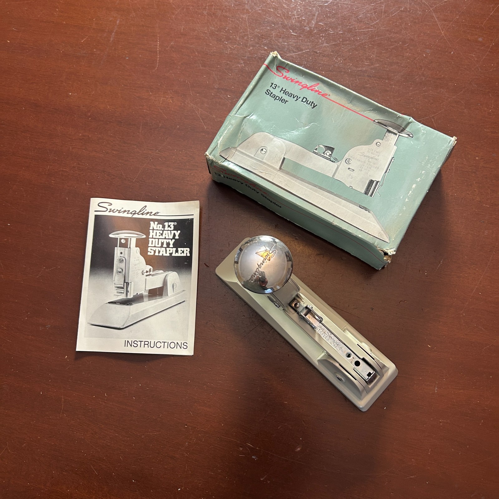 Vtg Swingline No 13 Heavy Duty Speed Stapler Gray USGI Military Surplus Box NOS Vtg Swingline No 13 Heavy Duty Speed Stapler Gray USGI Military Surplus Box NOS