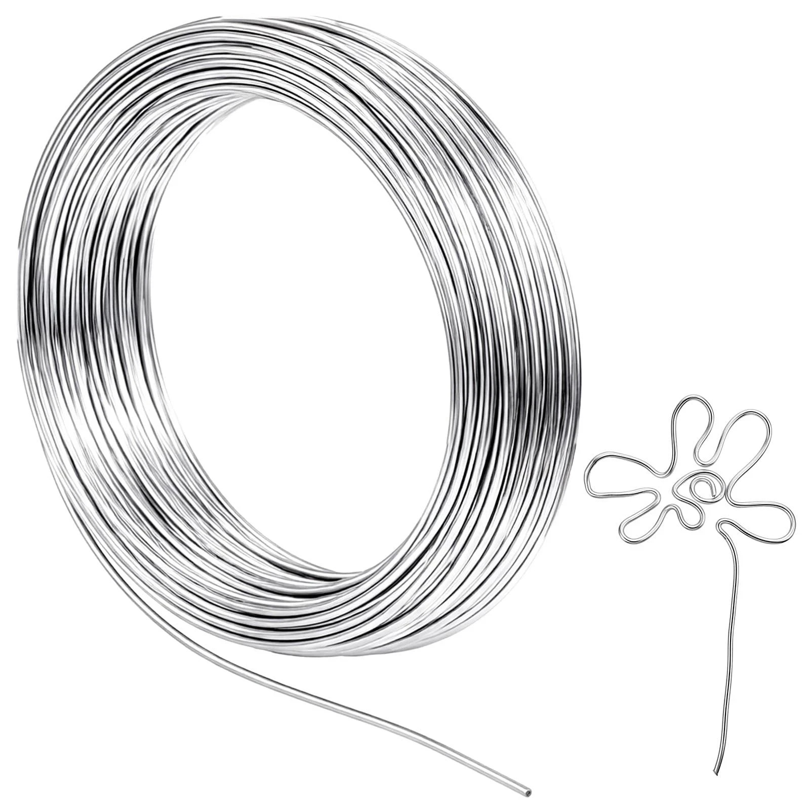 12 Gauge Aluminum Wire, 32.81 Ft Bendable Wire for Crafts for Heavy Duty Scul...