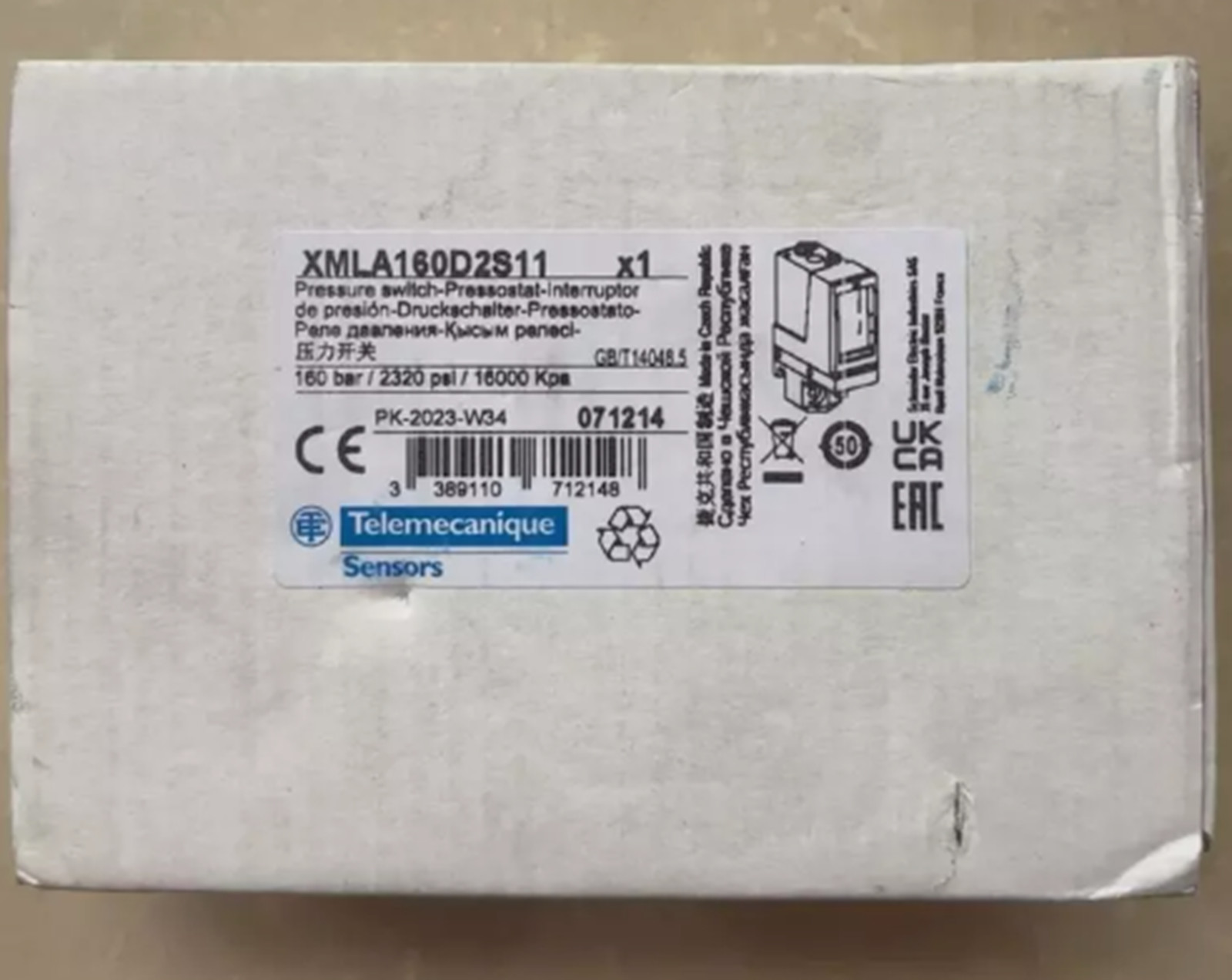 NEW XMLA160D2S11 Telemecanique Schneider Nautilus Pressure Switch