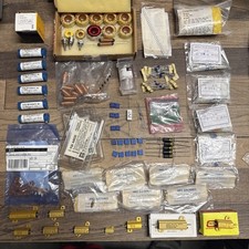 Large Lot Vintage Board Components NOS - Variety Of Resistor Types, Inductors picture