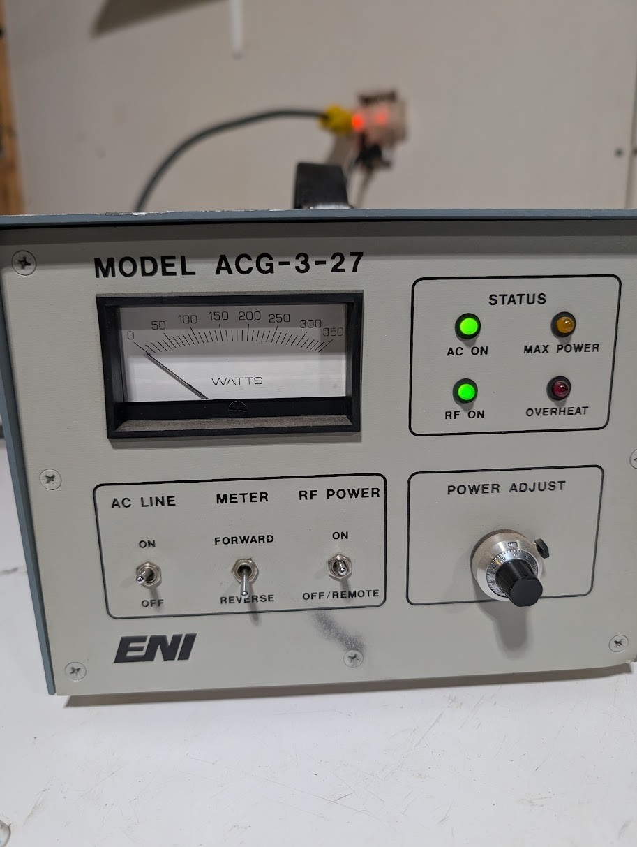 ENI ACG-3 RF Generator 300W 13.56MHz RF Power Supply - Powers On -EXCELLENT COND