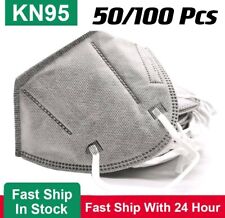 10/30/50/100 Pcs Gray KN95 Protective 5 Layer Face Mask Disposable Respirator picture