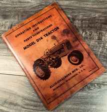 Allis Chalmers D14 Operators Manual Operating Instructions Owners Book D-14 picture