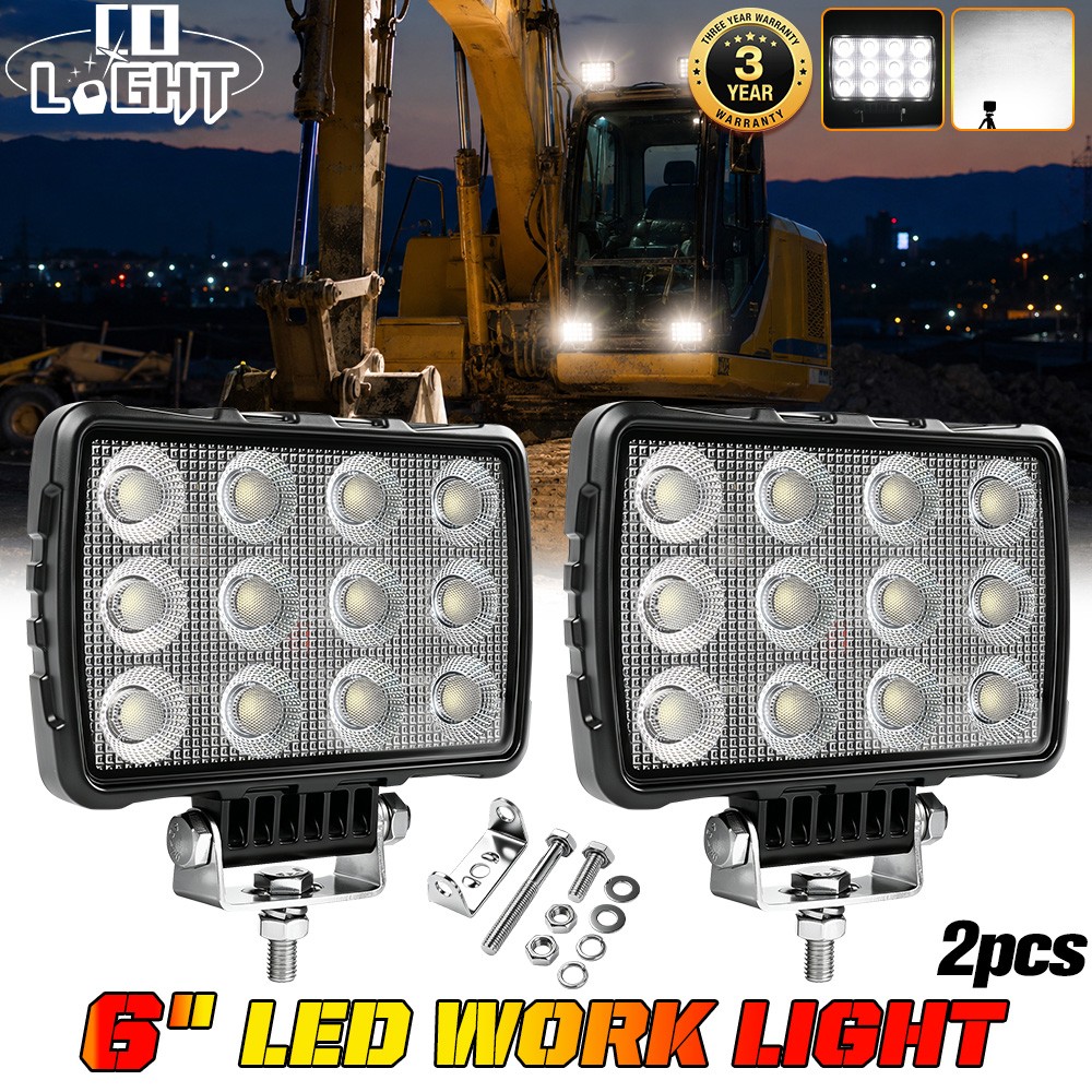 2x Powerful New 6X4 LED Work Light For Truck Flood Light 12V 24V Tractor lights 2x Powerful New 6X4 LED Work Light For Truck Flood Light 12V 24V Tractor lights