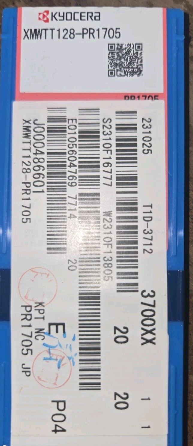 KYOCERA XMWTT128-PR1705 CUTTING TOOL INSERT