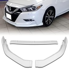 3 Pieces Front Bumper Lip Spoiler Splitter Kit 2016-2018 Nissan Maxima White picture