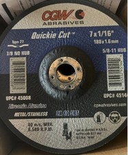 CGW Cut-Off Wheel 45008 No Hub - 7 in [T-27 ZA-60-S-BF] - 9 Wheels picture