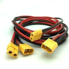 0.2m 0.3m 0.5m 1m Male to XT-60 Female Plug Extension Cable Lead PVC Wire 14AWG picture