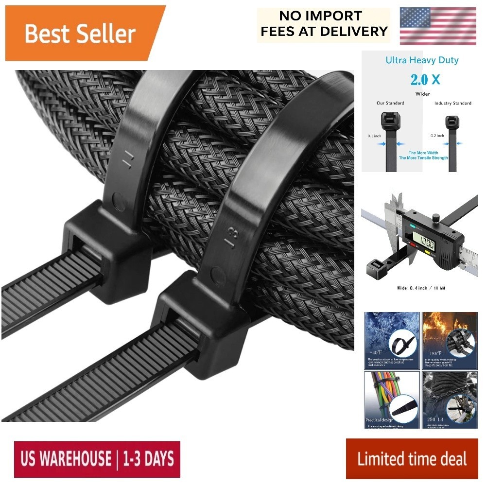 Extra Long Zip Ties 36 Inch Black Large Cable Ties Heavy Duty Outdoor Use 250 Lb Extra Long Zip Ties 36 Inch Black Large Cable Ties Heavy Duty Outdoor Use 250 Lb