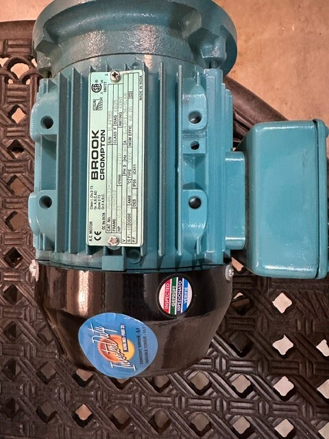 Brook Crompton 1710RPM .33Ph 208-230/460V 2DA56-B Frame TEFC 3 phase Brook Crompton 1710RPM .33Ph 208-230/460V 2DA56-B Frame TEFC 3 phase