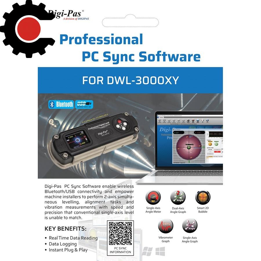 Digi-Pas DWL3000XY-SW PC Sync Pro Software for 2-Axis Digital Level Digi-Pas DWL3000XY-SW PC Sync Pro Software for 2-Axis Digital Level