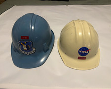Vintage NASA Apollo Hard Hats Lee E Mountfort Vandenberg AFQA Lot of 2 picture