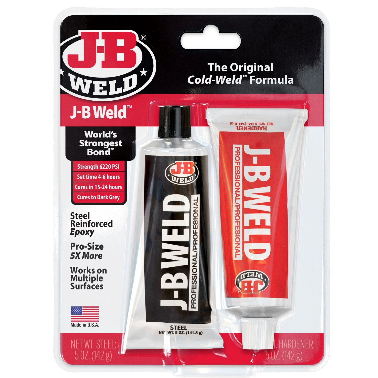 J-B Weld 8281 Professional Size Steel Reinforced Epoxy Twin Pack - 10 oz. Grey J-B Weld 8281 Professional Size Steel Reinforced Epoxy Twin Pack - 10 oz. Grey