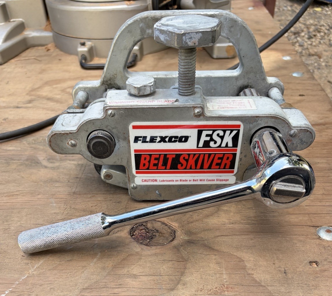 Flexco FSK 2 Belt Skiver With Ratchet Tested And Works Flexco FSK 2 Belt Skiver With Ratchet Tested And Works