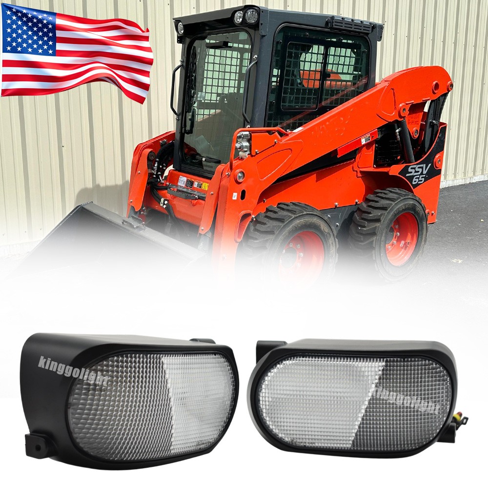 Pair LED Headlights For Kubota Skid Steer SSV65 SSV65C SSV65P SSV65PC SSV75 Pair LED Headlights For Kubota Skid Steer SSV65 SSV65C SSV65P SSV65PC SSV75