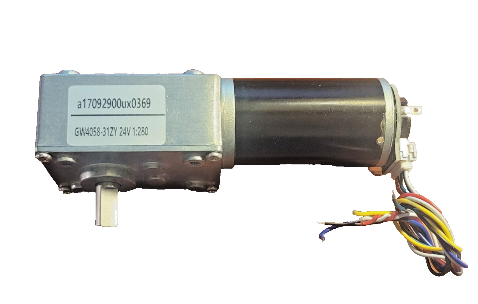 uxcell DC 24V 28RPM Self-Locking Worm Gear Motor with Encoder and Cable uxcell DC 24V 28RPM Self-Locking Worm Gear Motor with Encoder and Cable